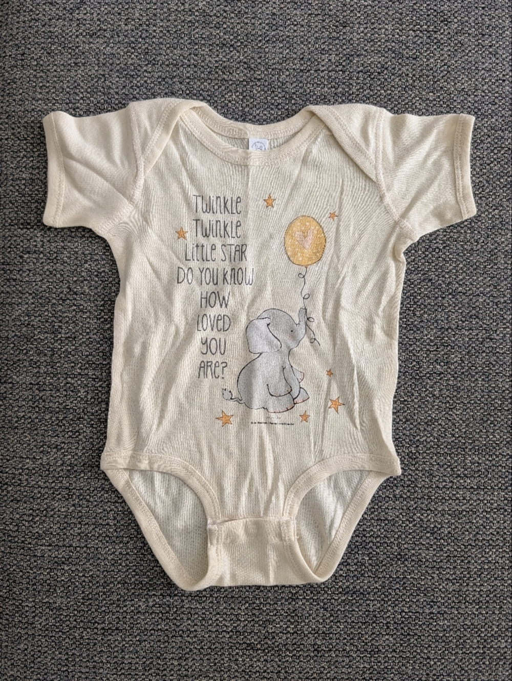 Twinkle Twinkle Elephant Onesie 12m